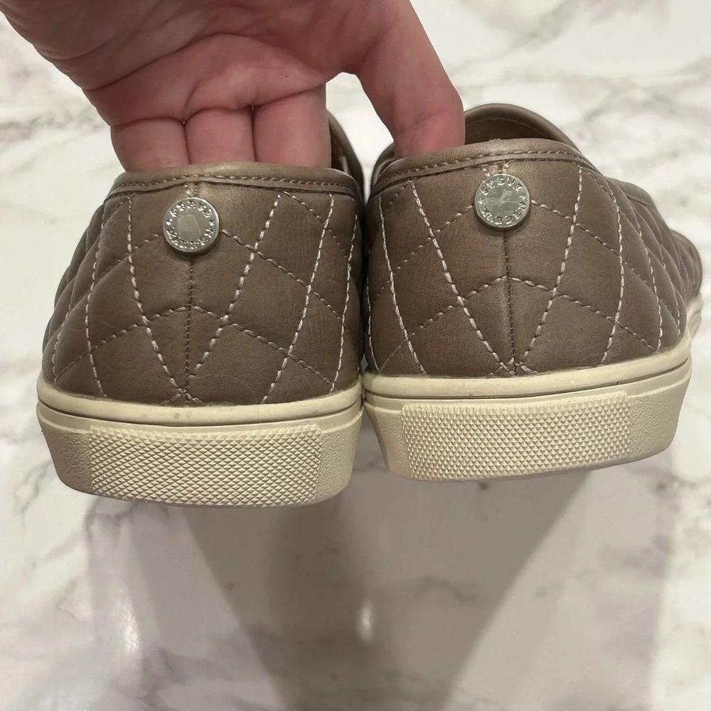 Steve Madden Women's Quilted Slip On Casual Sneakers Taupe